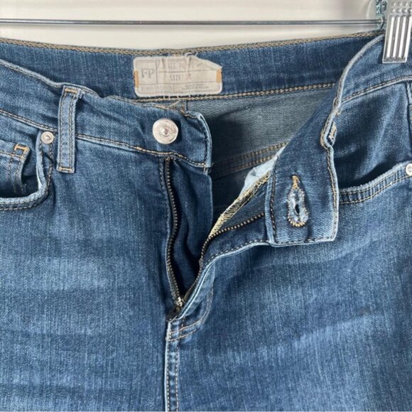 FREE PEOPLE Skinny Destroyed Big Holes Stretch‎ Denim Jeans Size 28 - Picture 9 of 10